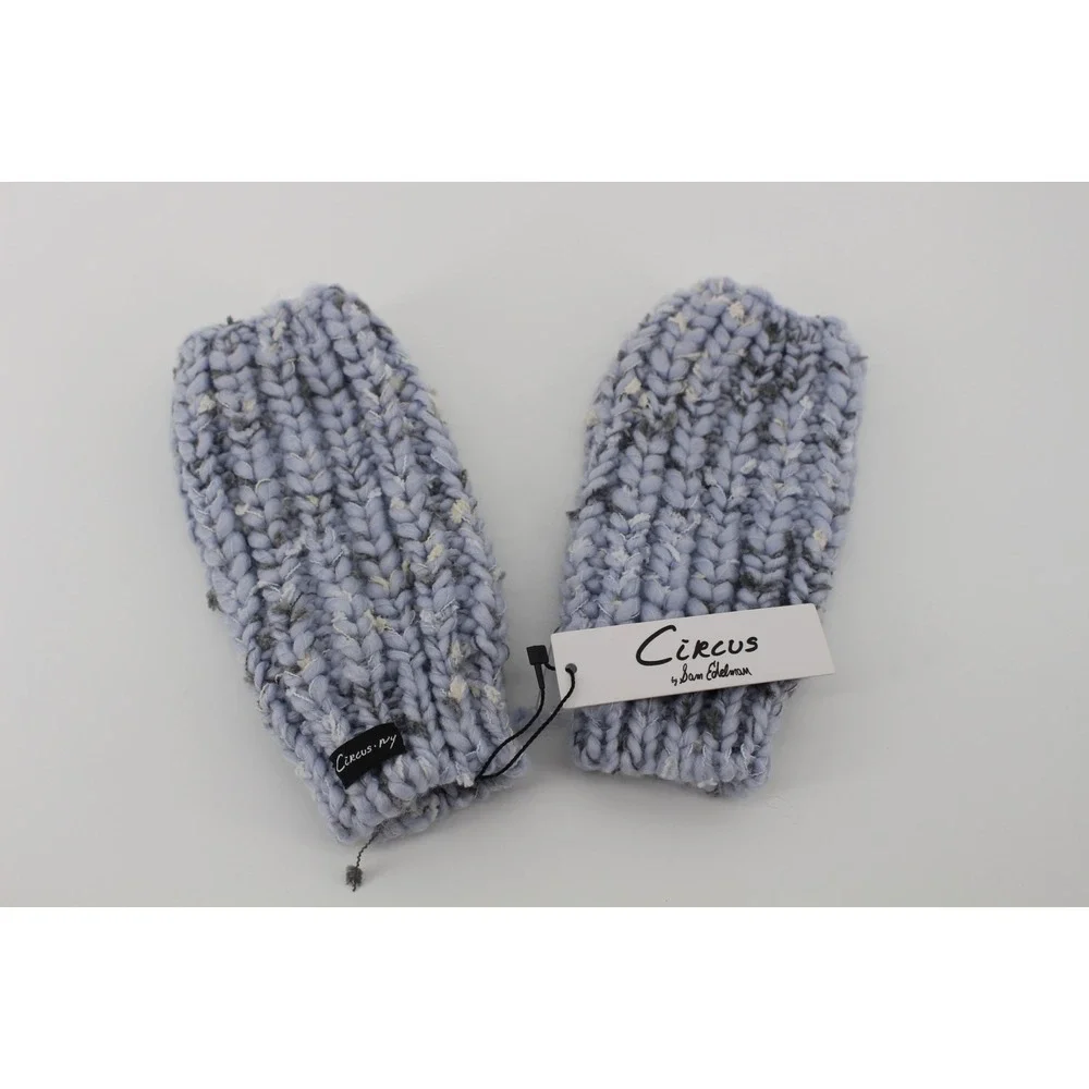 Circus by Sam Edelman Womens Light Blue Knit Fingerless Gloves Mittens One Size